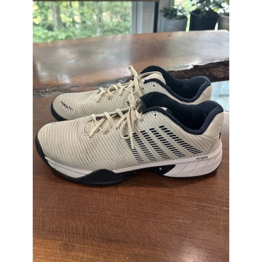 K-Swiss Hypercourt Express‎ 2 Men's 11.5 White/Navy Tennis Shoes 06613-090